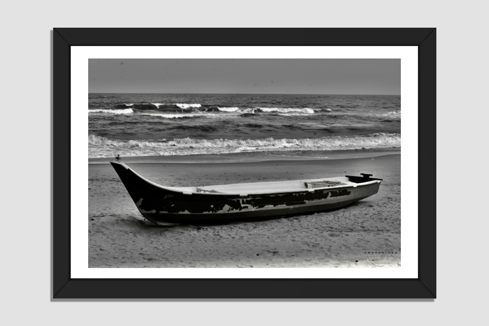 Shoreline Solitude: A Monochrome Meditation
