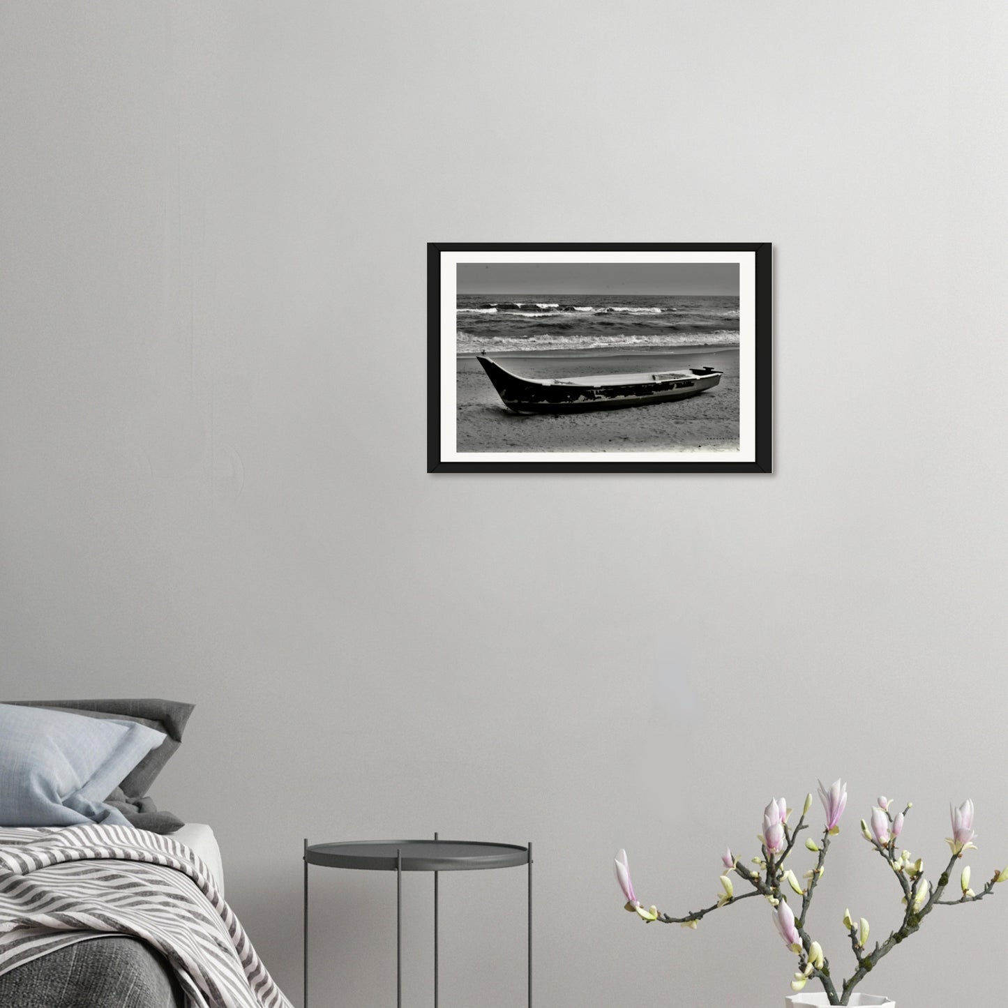 Shoreline Solitude: A Monochrome Meditation
