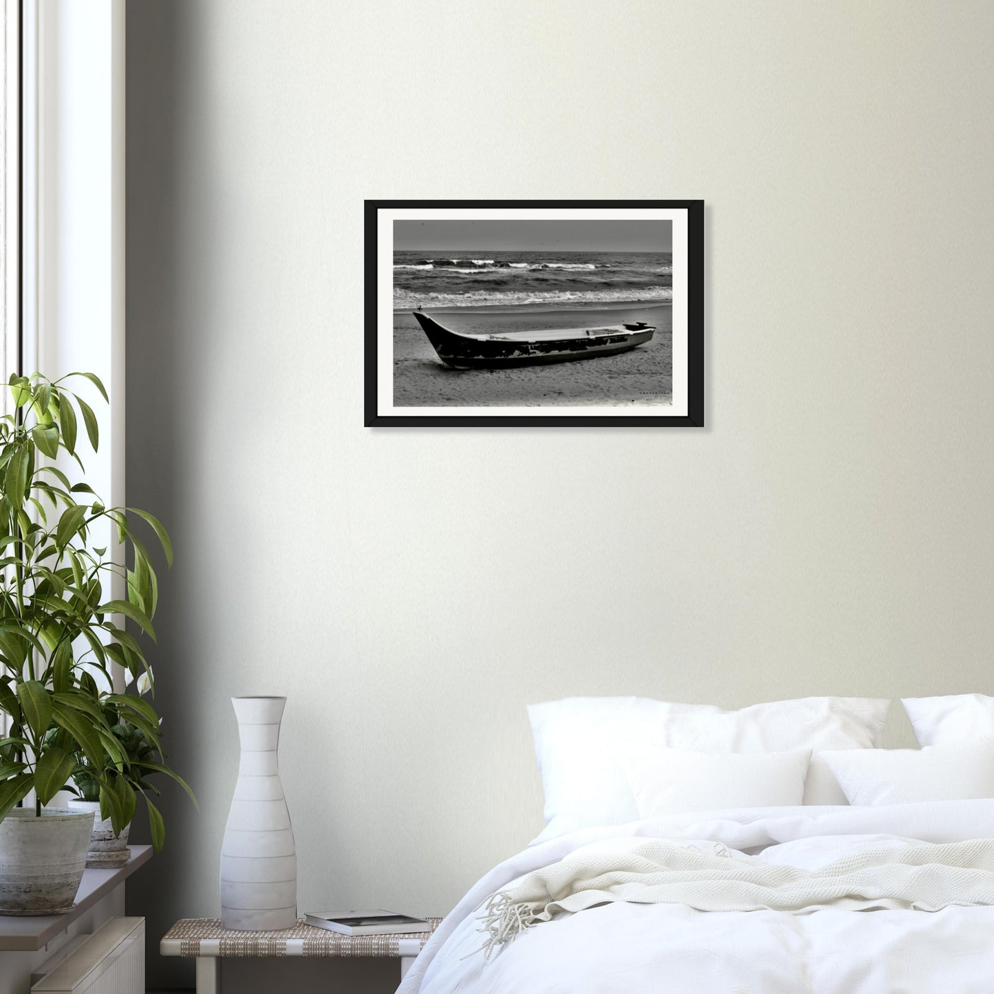 Shoreline Solitude: A Monochrome Meditation