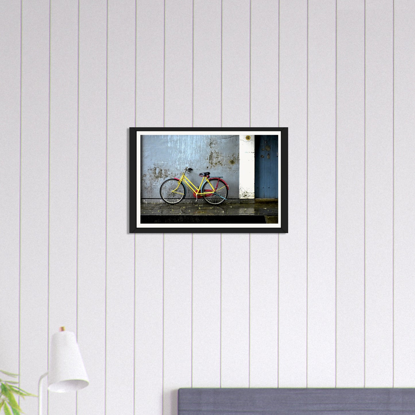 Vibrant Pause: The Yellow Bicycle's Tale