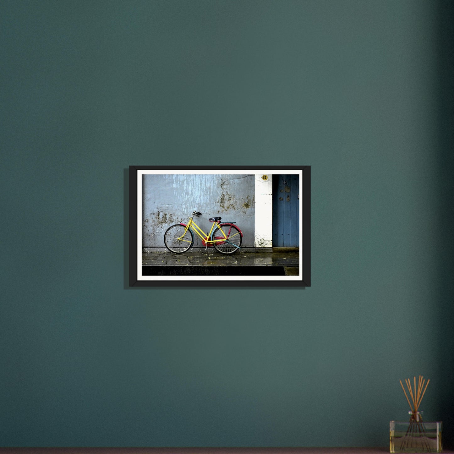 Vibrant Pause: The Yellow Bicycle's Tale