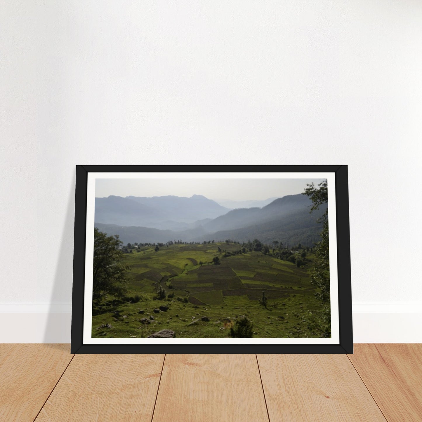 Mountain Mosaic: Terraced Fields and Misty Peaks