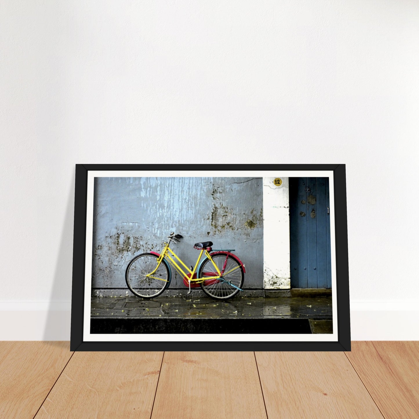 Vibrant Pause: The Yellow Bicycle's Tale
