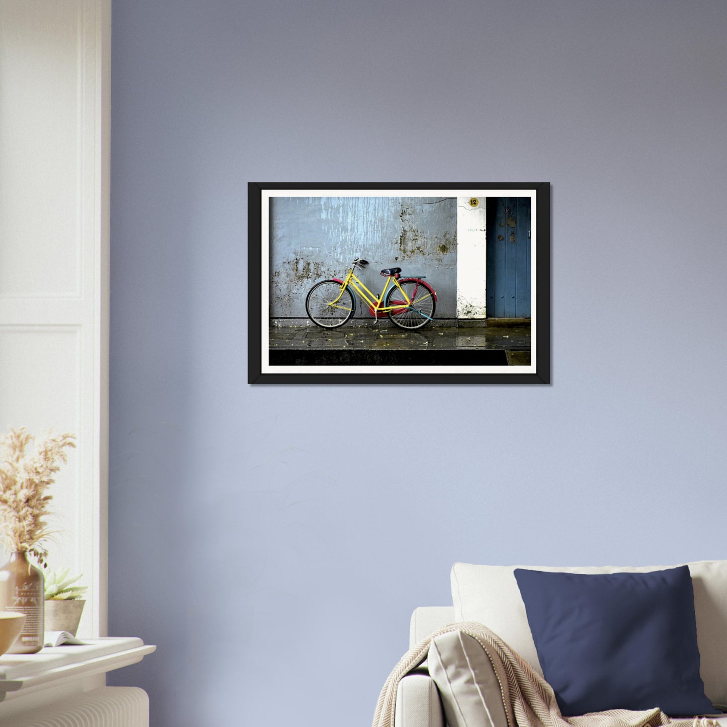 Vibrant Pause: The Yellow Bicycle's Tale