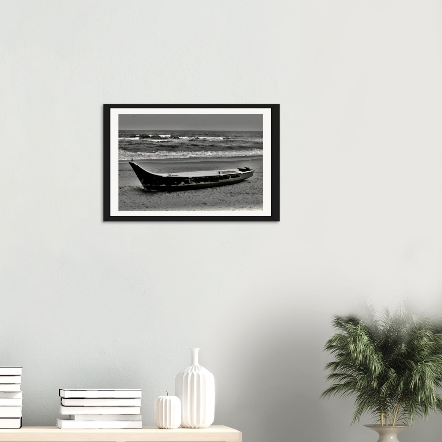 Shoreline Solitude: A Monochrome Meditation